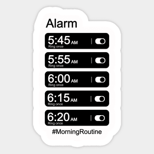 Morning Routine Alarm Clock Light Shirt Sticker